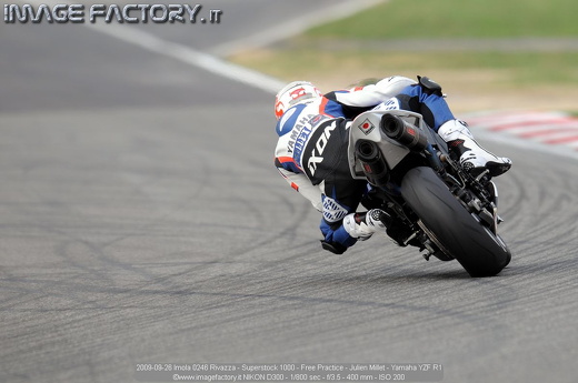 2009-09-26 Imola 0246 Rivazza - Superstock 1000 - Free Practice - Julien Millet - Yamaha YZF R1